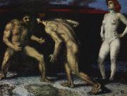 Franz von Stuck Der Kampf ums Weib painting